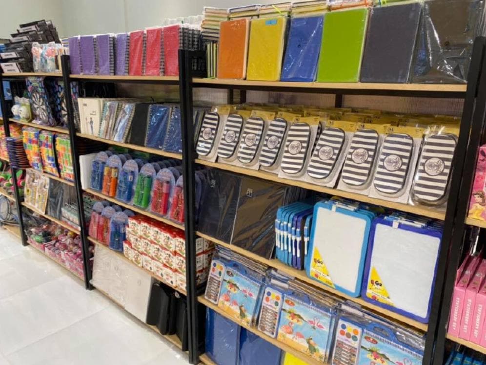 Stationery shelves