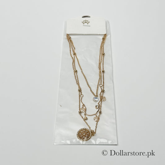 Layer Gold Tone Neckless For Girls