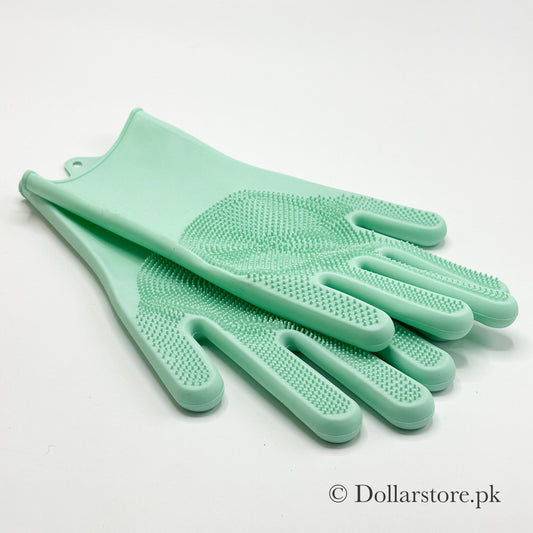 Magic Silicone Rubber Dish Washing Gloves