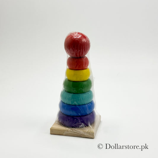 Wooden Stacking Ring Tower Educational Toy For Kids