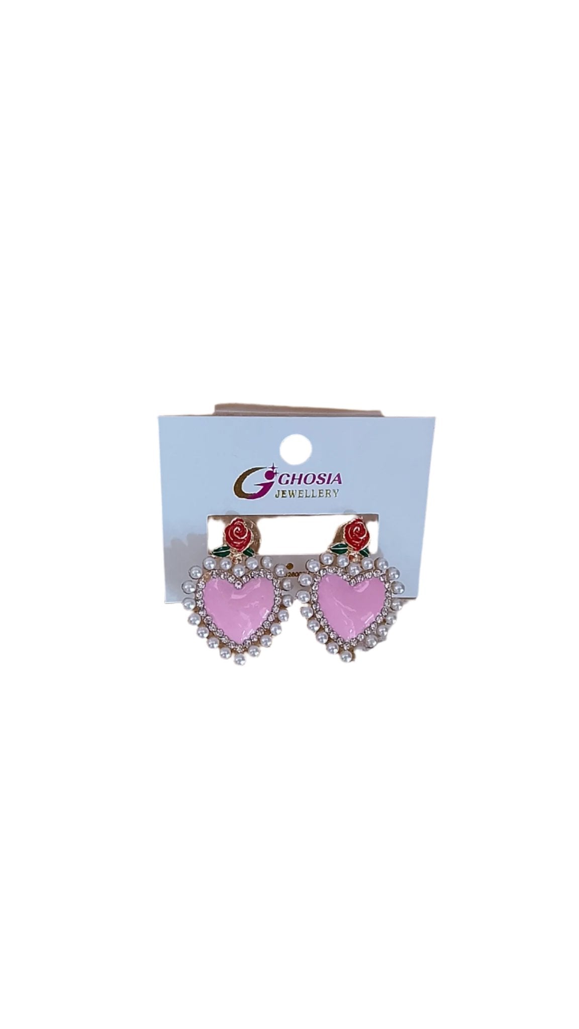 Pearl Heart Earrings