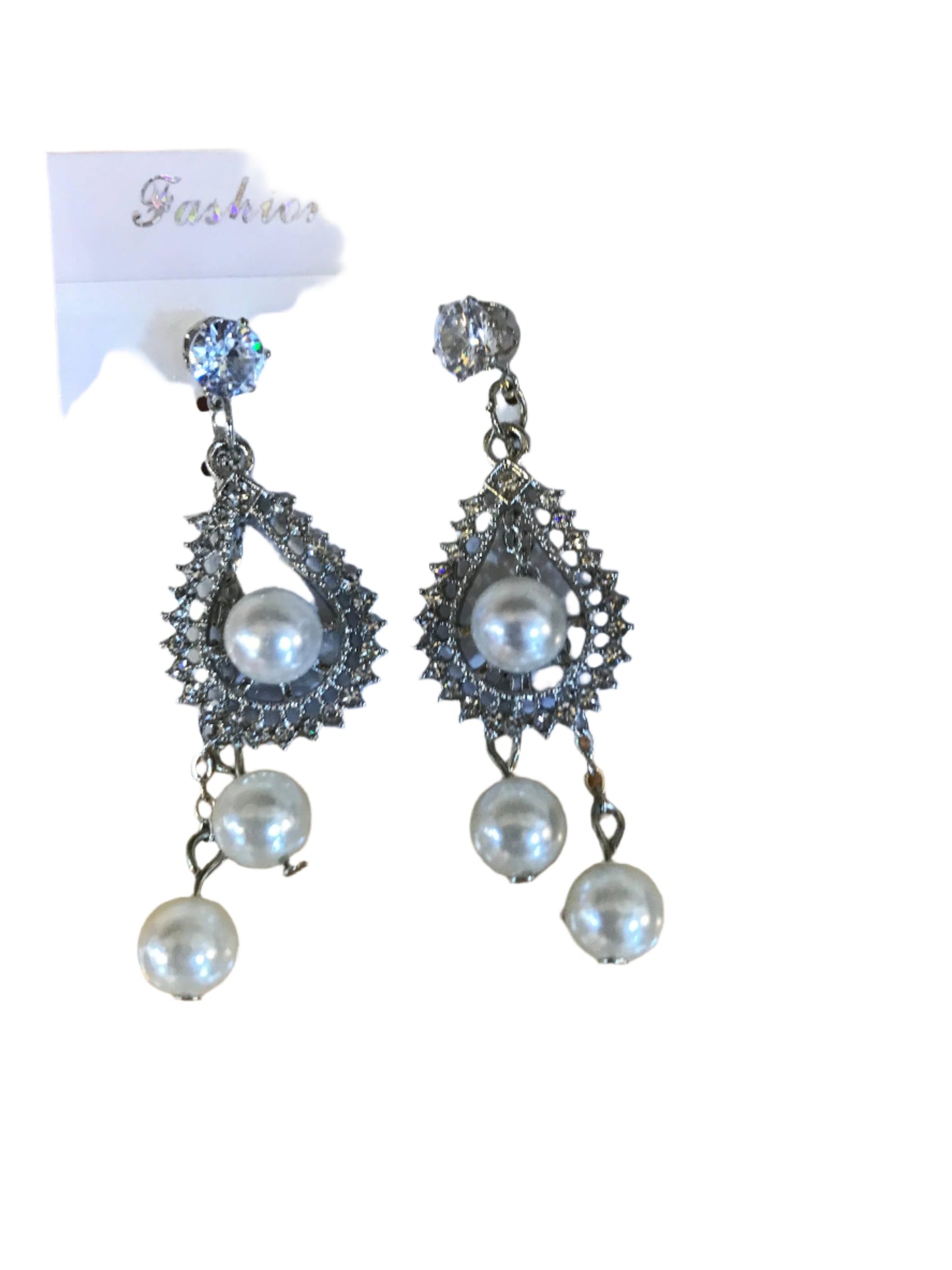 Silver Pearl Earrings