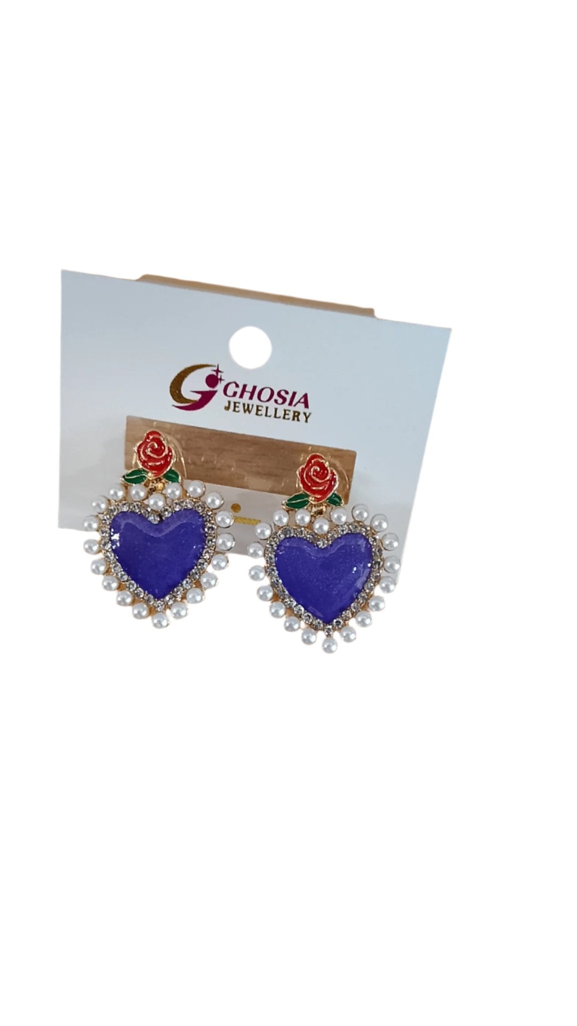 Pearl Heart Earrings