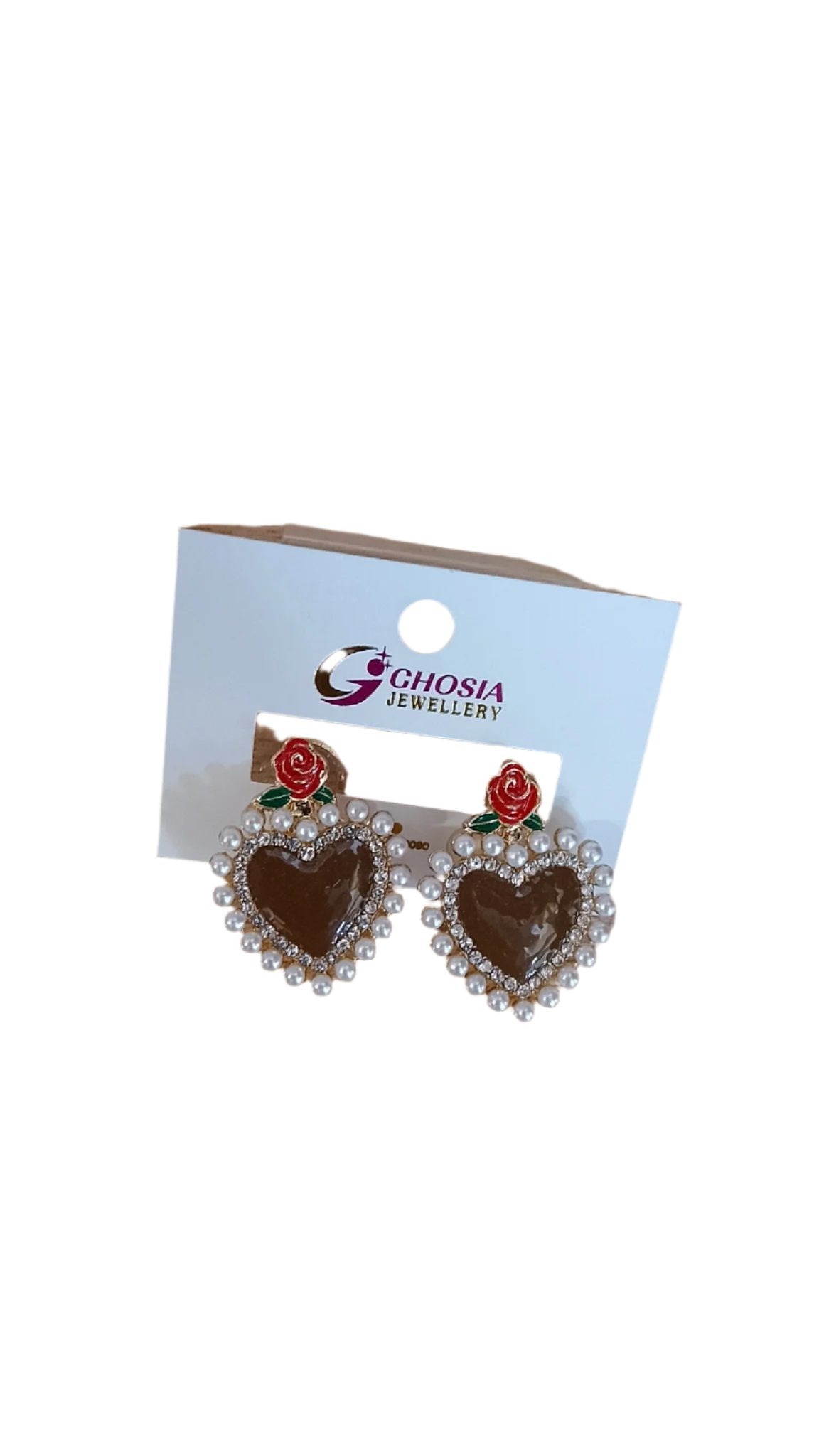 Pearl Heart Earrings