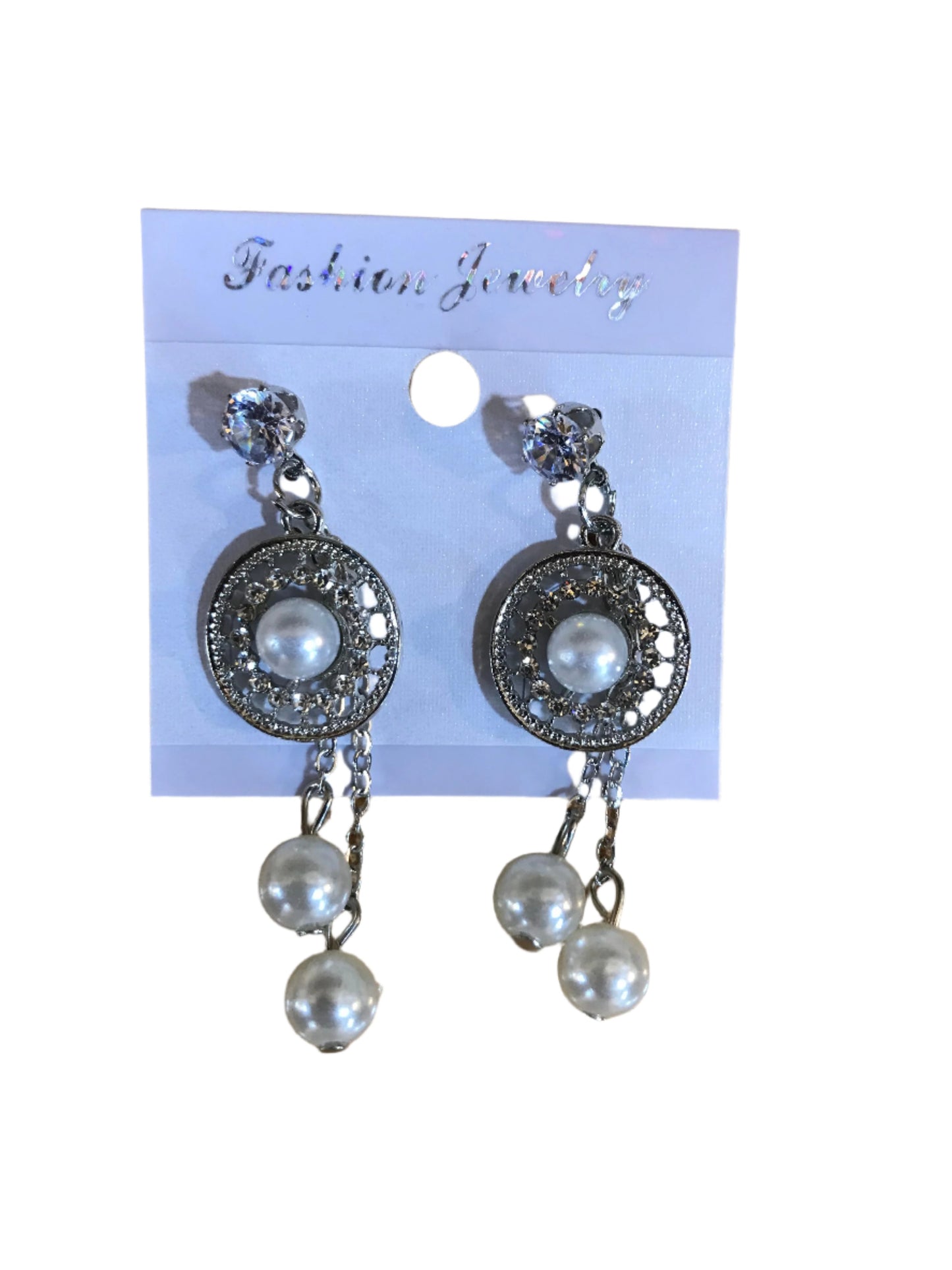 Silver Round Earrings