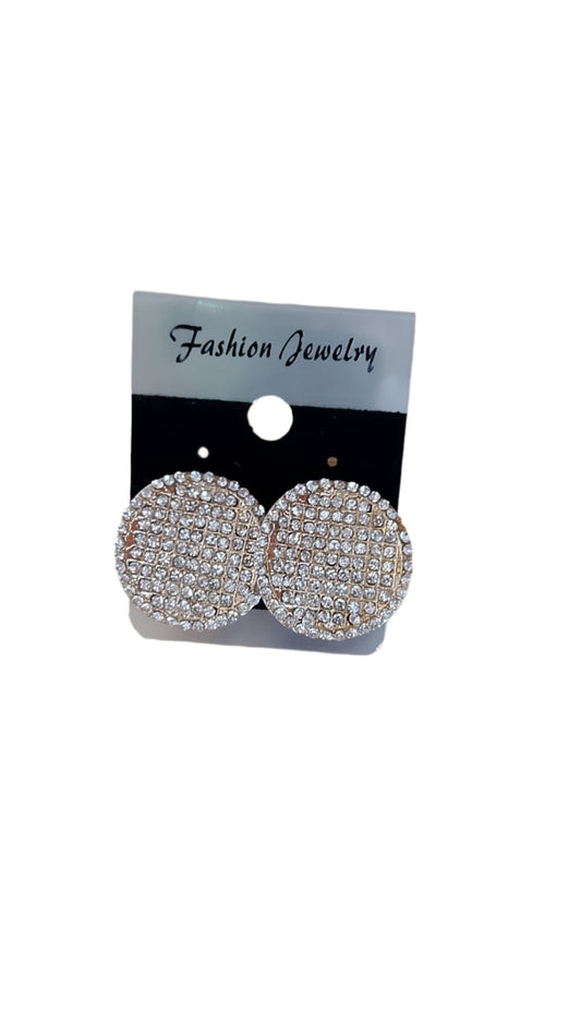 Two Tone Round Shape Earrings