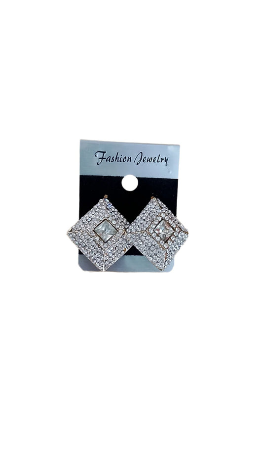 Two Tone Square shaped Earrings