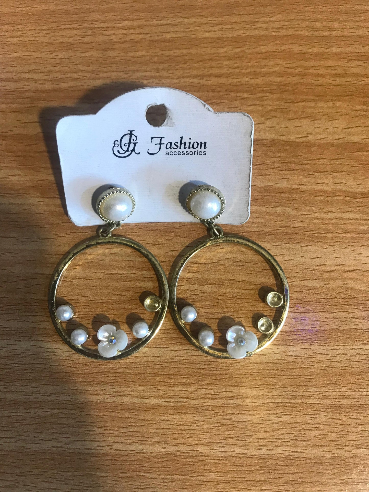 Pearl Circle Earrings