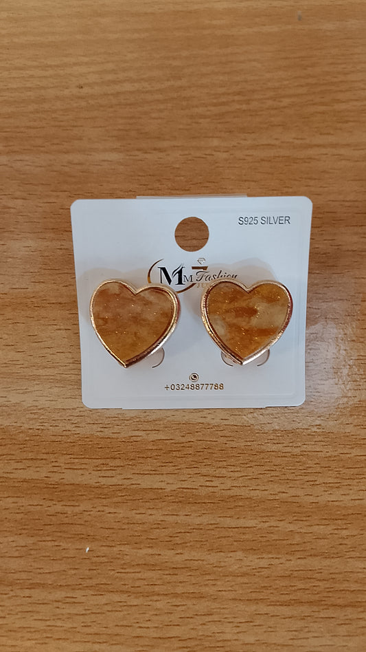 Vintage Big Heart Earrings