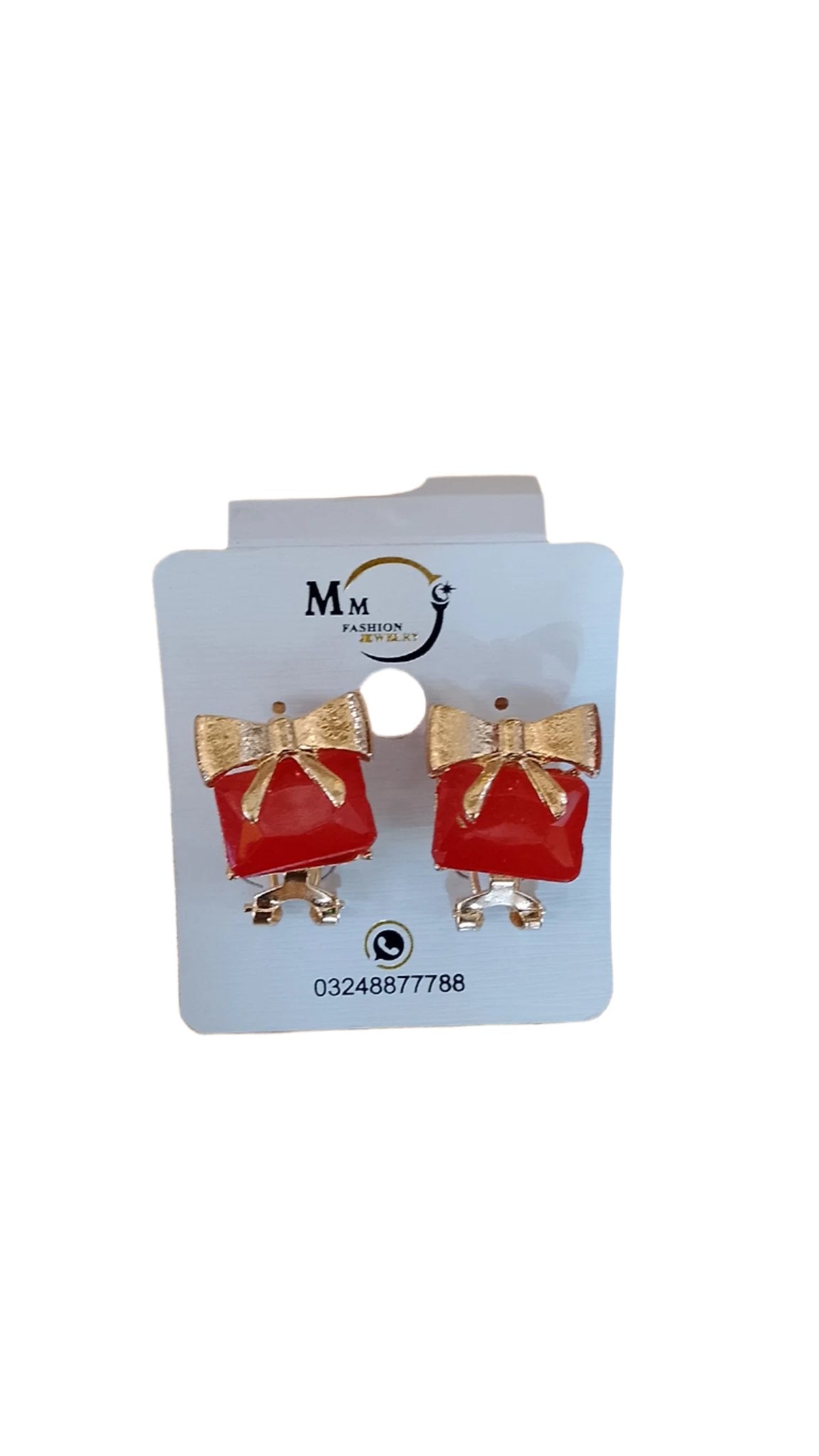 Red Bow Stud earrings